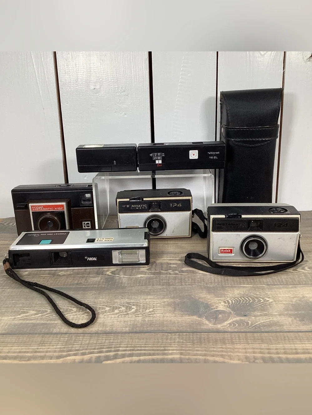 Lot 4 Vintage Film Camera For Display, NOT WORKING; Kodak, Focal, Voigtlander